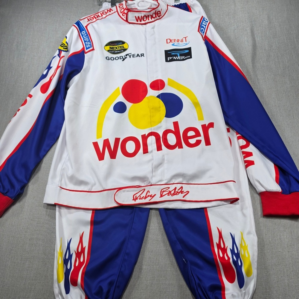Unbranded Ricky Bobby Halloween Costume Mens L White Good Wonder Bread Racing
